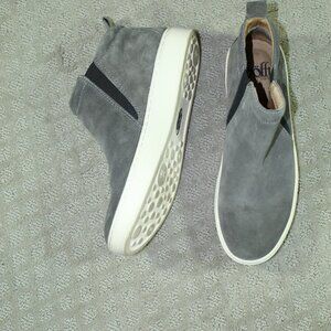 Sofft Britton II Wm Sz 6.5M Steel Grey Suede Sneaker SF0010108